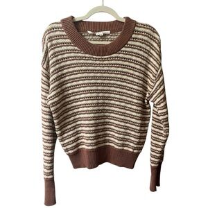 Veronica Beard Bisa Striped Crewneck Sweater Size Large #10234